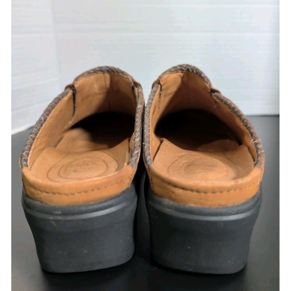 ARIAT LEATHER MULE CLOGS WOMEN'S 10 BROWN SLIP ON COMFORT WESTERN SHOES VGC - Picture 5 of 14